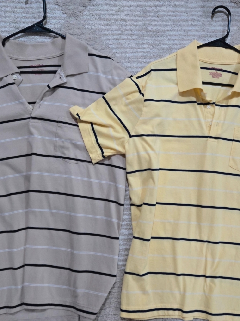 Merona Striped Polo Pair in Yellow and Beige